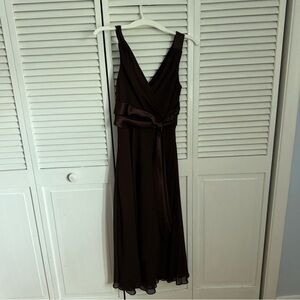 Evan Picone Dark Brown Midi Dress